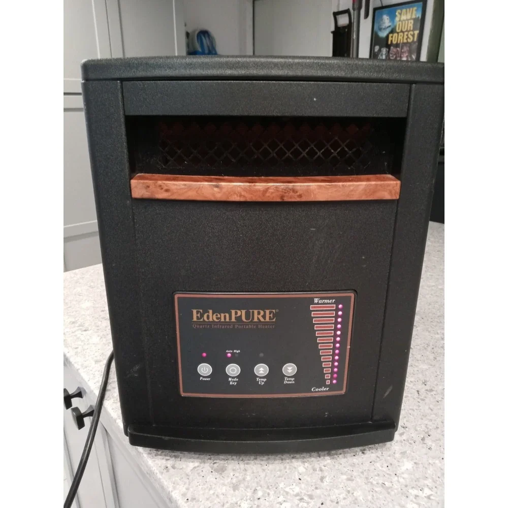 EdenPURE Gen3 A4136 Quartz Infrared Portable Heater Black Tested Works w/ Remote